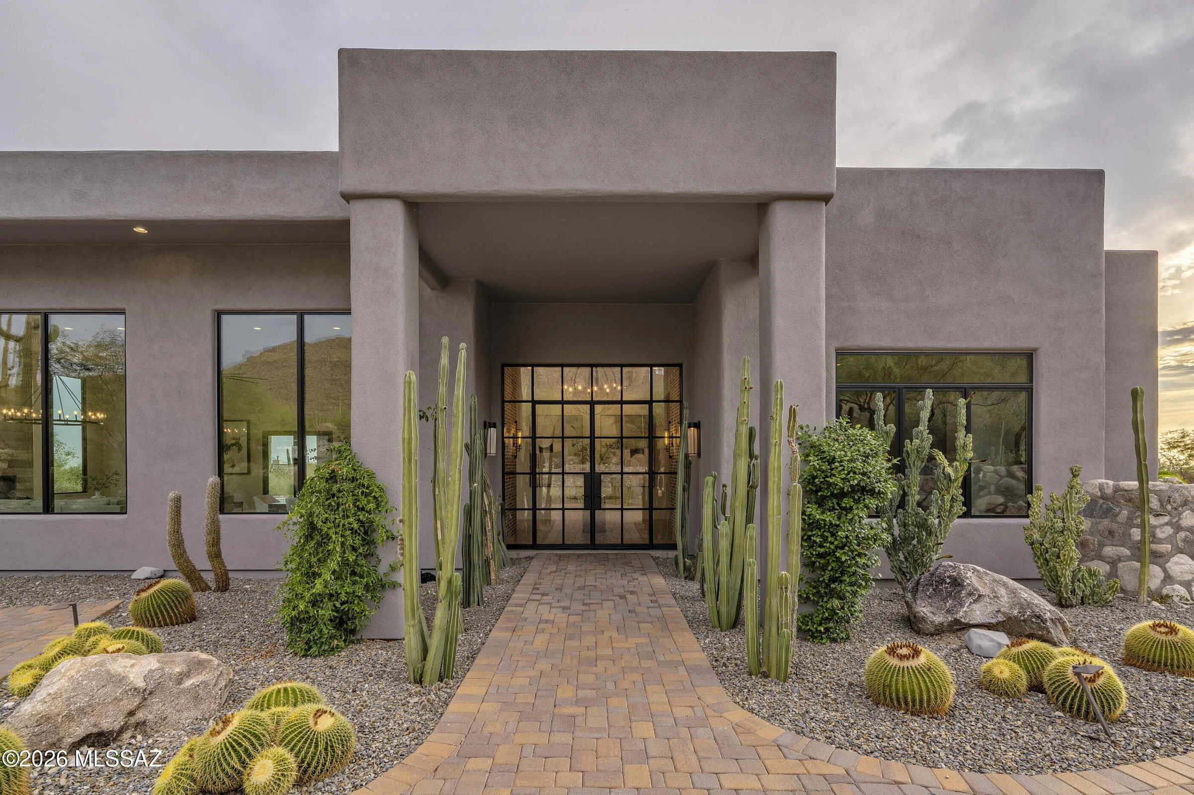The entry courtyard