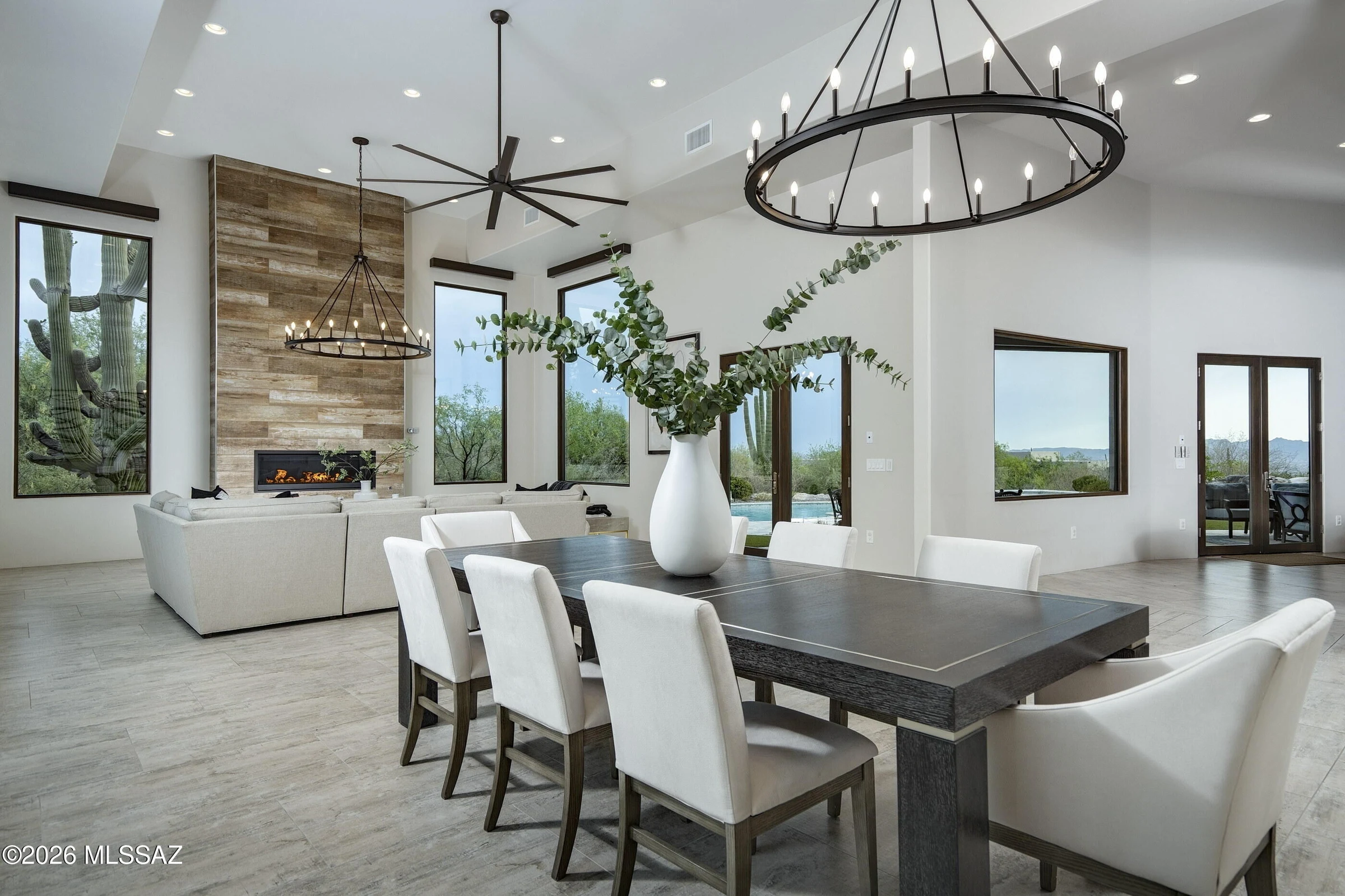 Living and dining, connected